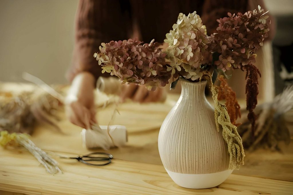 dried hydrangeas